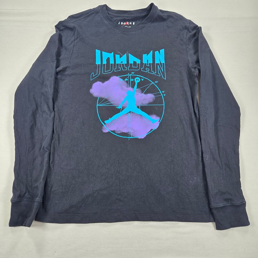 Nike Dri-Fit Air Jordan Sport Graphic Long Sleeve Shirt Men's Size Small